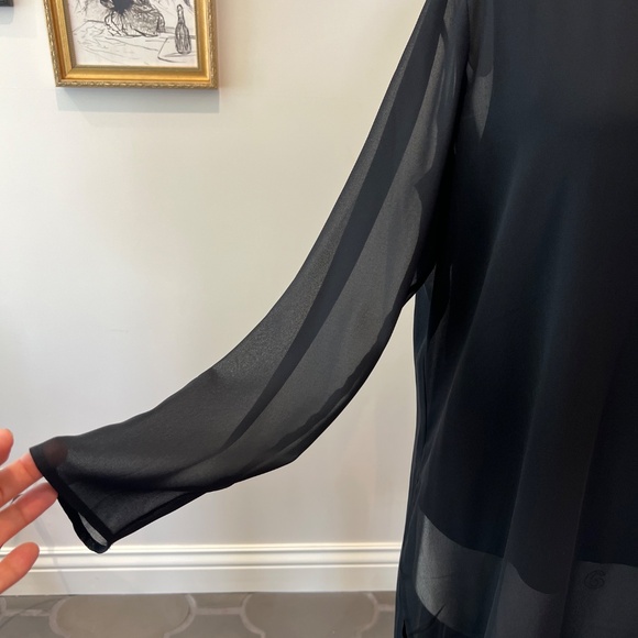 Elegant Alfani Tunic black layered top, Size 12 - Picture 3 of 11